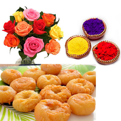 "Flowers, Sweets N Holi - code04 - Click here to View more details about this Product